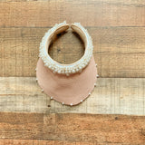 No Brand Blush Pearl Trim Paper Visor