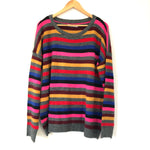Stitches and Stripes Striped Sweater- Size L