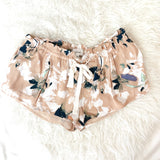 Wilfred Blush Painted Floral Drawstring Shorts- Size S