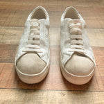 Steven New York White with Leather and Silver Sneakers- Size 8.5