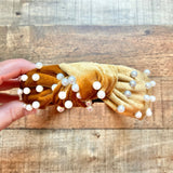 No Brand Gold Velvet with Pearls Knot Headband