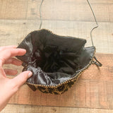 Skinny Dip Beaded Animal Print Drawstring Crossbody Bag (LIKE NEW)