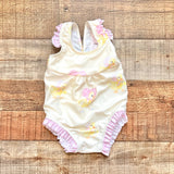 Sal & Pimenta Yellow Duck Print Swimsuit- Size 12M (see notes)