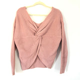 Pink Lily Knit Twist Back Sweater- Size S