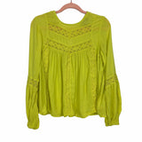 Scoop Yellow Crochet Lace Top- Size S (4-6) (See Notes)