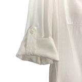 Express White Roll Tab Sleeve Button Down- Size S