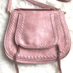 Urban Expressions Pink Cross Body Saddle Bag