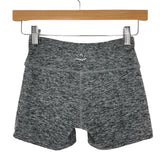 Beyond Yoga Heathered Grey High Waisted Yoga Shorts- Size S