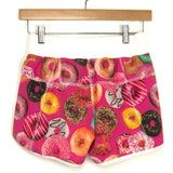 Sparkle Athletic Donuts Elastic Waist Lined Interior Pocket Running Short NWT- Size S (sold out online)