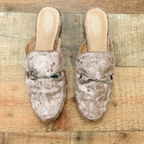 Merona Mauve Velvet Like Mule- Size 6.5