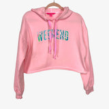 Lilly Pulitzer Pink Weekend Cropped Hooded Sweatshirt- Size S