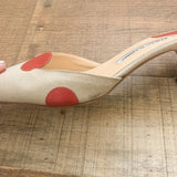 Manolo Blahnik Polka Dot Low Heel Mules- Size 39.5 (US 9.5, see notes)