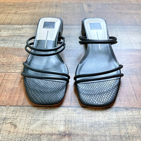 Dolce Vita Black Leather Strappy Low Heel Sandals- Size 10 (BRAND NEW CONDITION, sold out online)