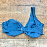 Abercrombie & Fitch Blue One Strap Padded Bikini Top- Size XL (we have matching bottoms)