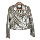 Cupcakes and Cashmere Silver Toffee Moto Jacket NWT- Size M