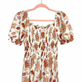 Zesica Smocked Floral Puff Sleeve Dress NWT- Size S