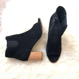 GC Suede Perforated Peep Toe Booties- Size 8.5