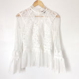 Bardot White Lace Peplum Top- Size 6/S (see notes)