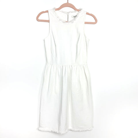 Madewell White Fringe Detail Dress- Size XS