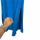 Lioness Blue Ribbed Knit Side Slit Pants- Size XS (sold out online, we have matching top)