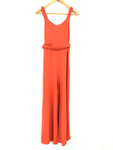 ABLE (Live Fashionable) Tank V-neck Crop Jumpsuit in Blood Orange- Size S