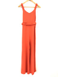 ABLE (Live Fashionable) Tank V-neck Crop Jumpsuit in Blood Orange- Size S