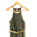 As U Wish Green Belted Maxi Dress- Size S