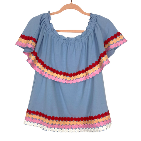 Entro Off the Shoulder Ric Rac Top NWT- Size S