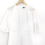 Simplee White Eyelet Dress- Size M