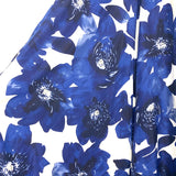 Rox&Ali Blue and White Floral Maxi Skirt with Sequins and Beaded Detail NWT- Size L