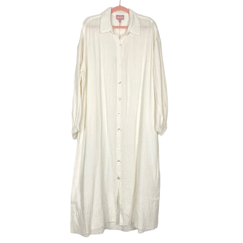 Show Me Your Mumu Off White Captain Long Sleeve Button Up Dress NWT- Size XL (sold out online)