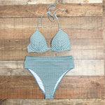 Shade & Shore x Target Sage Gingham High Leg Extra Cheeky High Waist Bikini Bottoms NWT- Size S (we have matching top)