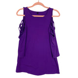 No Brand Purple Cold Shoulder Top- Size S