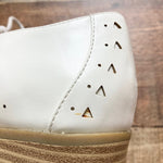 JustFab White Perforated Shoes- Size 7 (see notes)