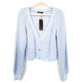Nasty Gal Blue Cropped Cardigan NWT- Size S