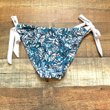 No Brand Blue & White Pattern Side Tie Bikini Bottom- Size S (We have matching top)