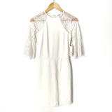 BB Dakota Ivory Lace Back Dress with Scalloped Sleeves NWT- Size XS (sold out online)