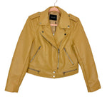 Deluc Camel Faux Leather Moto Jacket NWT- Size M