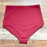 Wild Isles Burgundy High Waisted Bikini Bottoms- Size 12/14 (we have matching top)