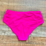 Chic Soul Hot Pink with Side Ruching Bikini Bottoms- Size 1XL (we have matching top)