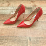 Steve Madden Red Patent Leather Heels- Size 7 (Great Condition)