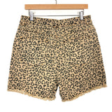 DL1961 Animal Print Raw Hem Jean Shorts- Size 32 (sold out online)