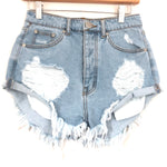 Vestique Light wash Cut Off Shorts- Size S