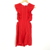 Bardot Red Eyelet Lace Dress with Cutouts- Size S