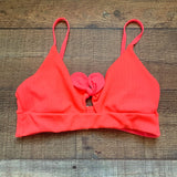 MaxSwim Bright Pink Front Tie Bikini Top- Size 34C