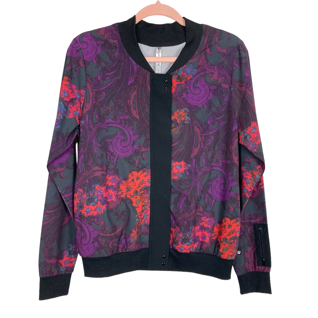 Fabletics Purple/Green/Red Paisley Print Jacket- Size M – The Saved  Collection