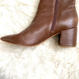 Marc Fisher Brown Leather Booties- Size 6.5 (see notes)