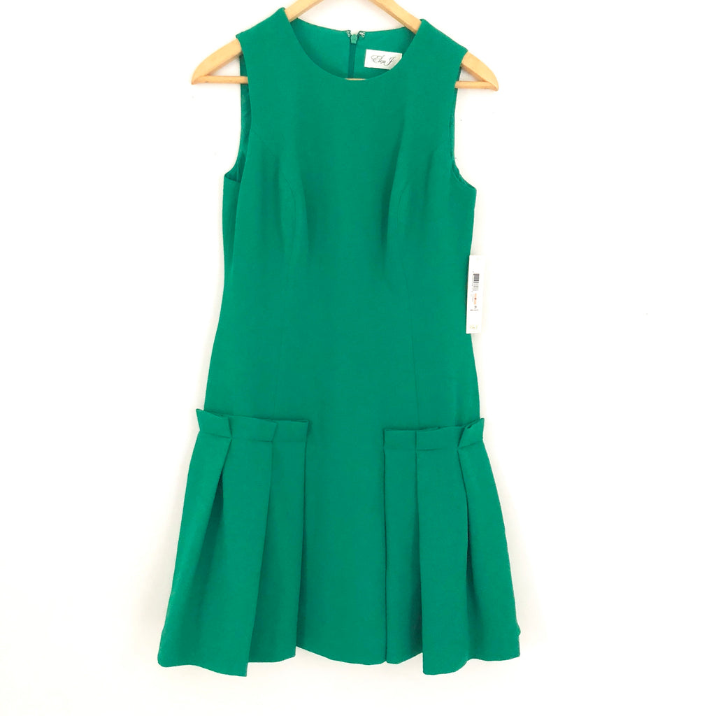 Eliza J Green Dress with Pleated Hem NWT- Size 2 – The Saved Collection Eliza J Green Dress with Pleated Hem NWT- Size 2 – The Saved Collection