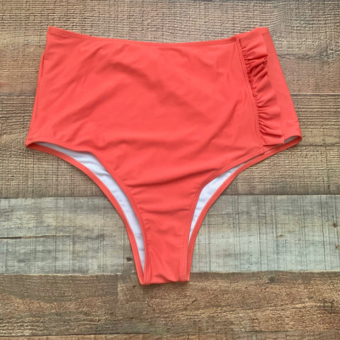 Chic Soul Orange Ruffle Swim Bottom- Size XL (We Have Matching Top!)