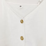 BP White Linen Blend Button Up Spaghetti Strap Blouse- Size XS